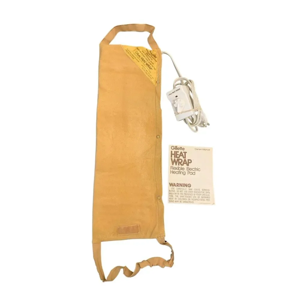 Vintage 1980 Gillette Heat Wrap Electric Heating Pad Model‎ 2820/2640 Flexible